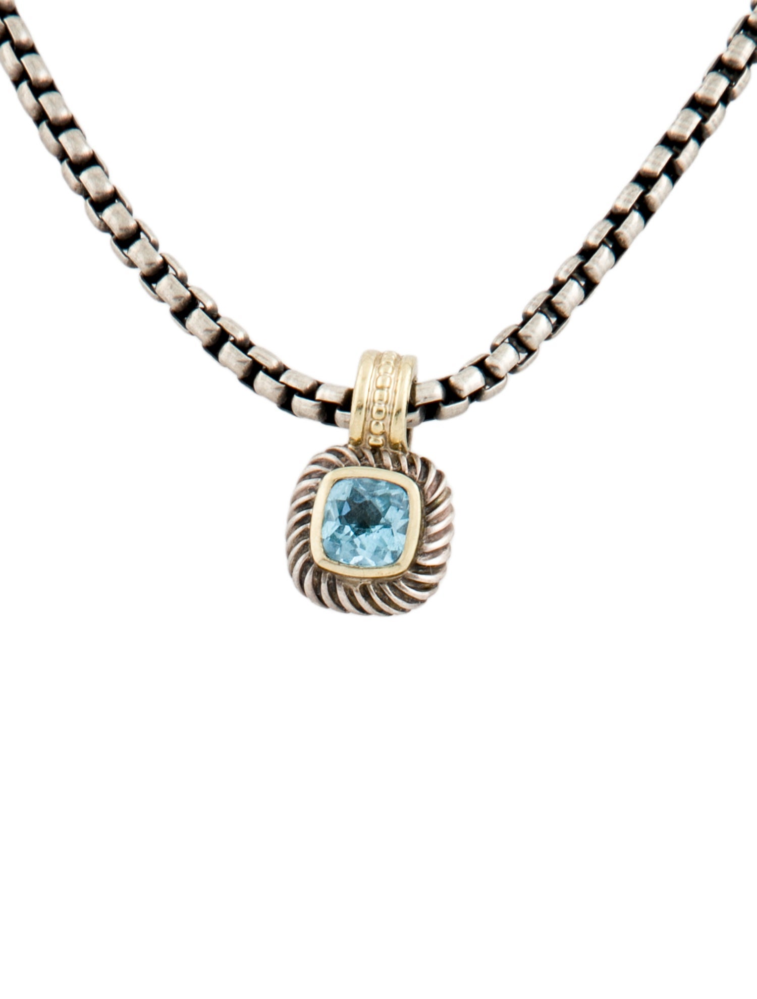 David Yurman Two-Tone Topaz Albion Pendant Necklace